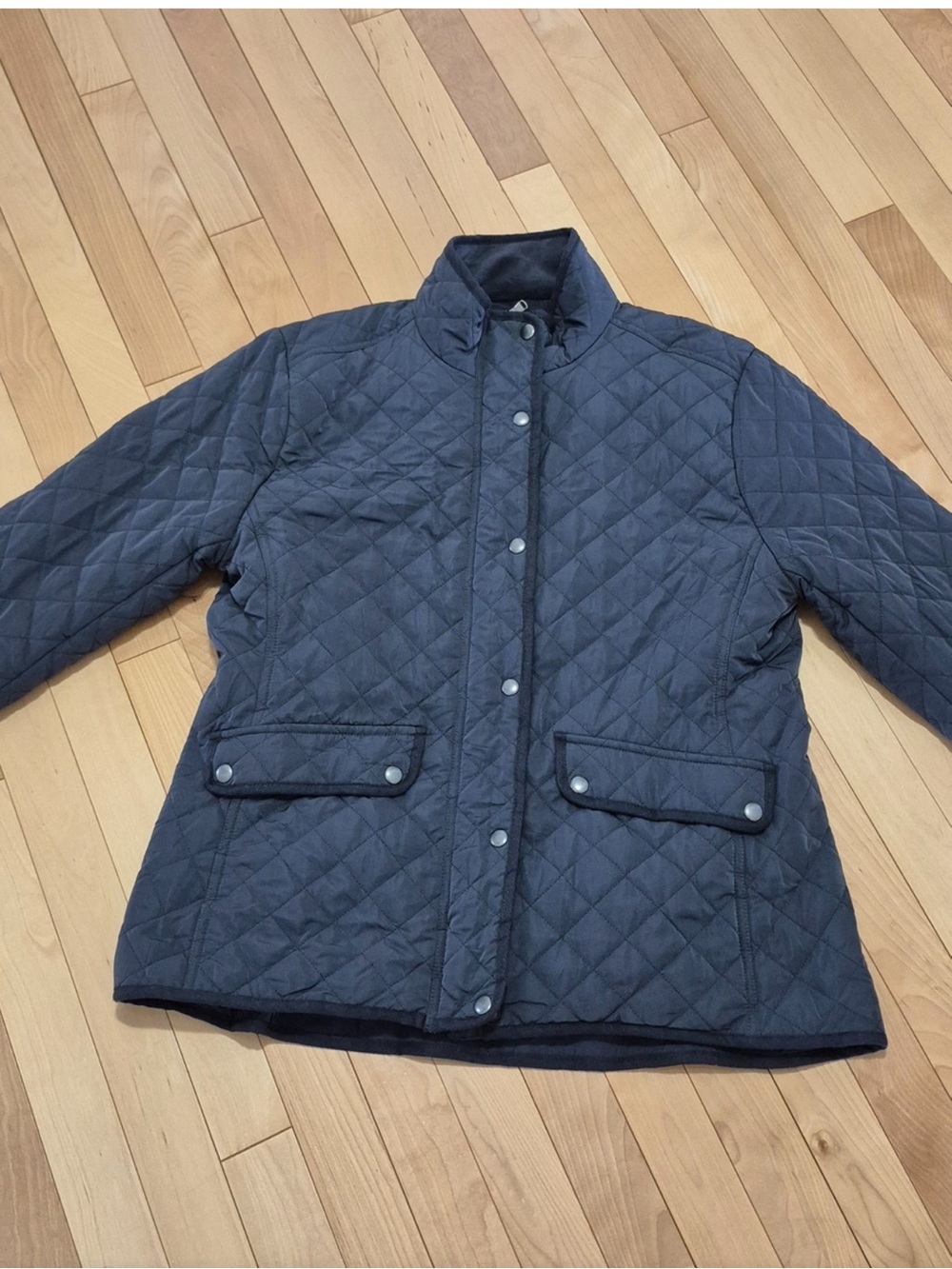 LOFT Quilted Navy Pea Coat